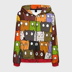 Мужская толстовка на молнии СОВЫ КОТИКИ
