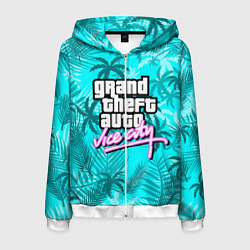 Толстовка 3D на молнии мужская GTA VICE CITY, цвет: 3D-белый