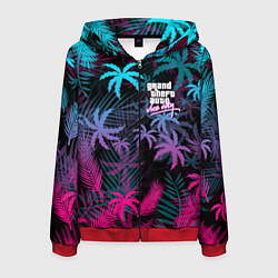 Толстовка 3D на молнии мужская GTA VICE CITY, цвет: 3D-красный