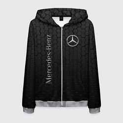 Толстовка 3D на молнии мужская MERCEDES-BENZ, цвет: 3D-меланж