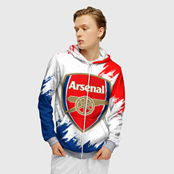 Толстовка 3D на молнии мужская ARSENAL, цвет: 3D-меланж — фото 2