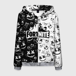 Толстовка 3D на молнии мужская FORTNITE MARSHMELLO, цвет: 3D-меланж