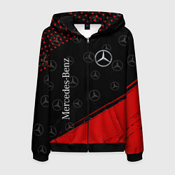 Толстовка 3D на молнии мужская MERCEDES МЕРСЕДЕС, цвет: 3D-черный