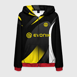 Толстовка 3D на молнии мужская BORUSSIA DORTMUND, цвет: 3D-красный