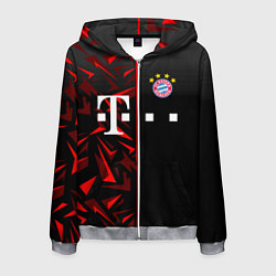 Толстовка 3D на молнии мужская FC Bayern Munchen Форма, цвет: 3D-меланж