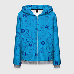 Мужская толстовка на молнии Наполи Блю