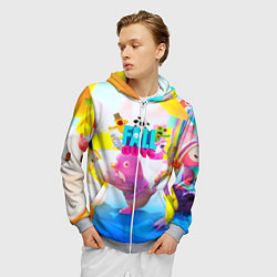 Толстовка 3D на молнии мужская FALL GAYS ФОЛЛ ГАЙС, цвет: 3D-меланж — фото 2