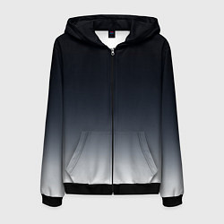 Толстовка 3D на молнии мужская Градиент, цвет: 3D-черный