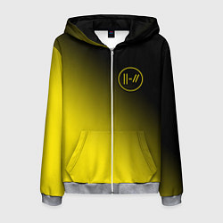 Толстовка 3D на молнии мужская TWENTY ONE PILOTS 21 PILOTS, цвет: 3D-меланж