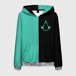 Толстовка 3D на молнии мужская Assassins Creed Valhalla, цвет: 3D-меланж