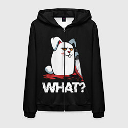 Толстовка 3D на молнии мужская What Rabbit, цвет: 3D-черный