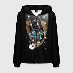 Толстовка 3D на молнии мужская UNDERTALE, цвет: 3D-черный