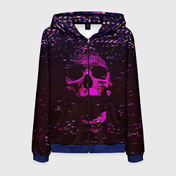 Толстовка 3D на молнии мужская Phonk Skull, цвет: 3D-синий