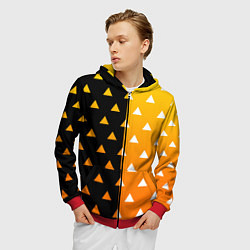 Толстовка 3D на молнии мужская ZENITSU ЗЕНИТСУ КИМОНО, цвет: 3D-красный — фото 2