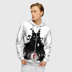 Толстовка 3D на молнии мужская Красная шапочка, цвет: 3D-белый — фото 2