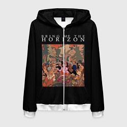 Толстовка 3D на молнии мужская BRING ME THE HORIZON, цвет: 3D-белый