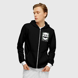 Толстовка 3D на молнии мужская MP ROBOT, цвет: 3D-белый — фото 2