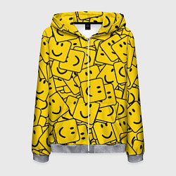 Толстовка 3D на молнии мужская ROBLOX, цвет: 3D-меланж