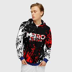 Толстовка 3D на молнии мужская METRO EXODUS, цвет: 3D-синий — фото 2