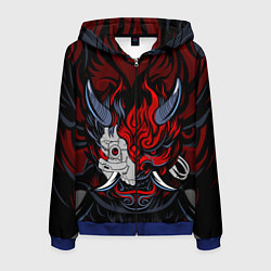 Толстовка 3D на молнии мужская SAMURAI LVL UP, цвет: 3D-синий