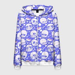 Толстовка 3D на молнии мужская Undertale, цвет: 3D-белый