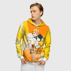 Толстовка 3D на молнии мужская Обещанный Неверленд, цвет: 3D-белый — фото 2