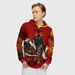 Толстовка 3D на молнии мужская Hades - Аид, цвет: 3D-красный — фото 2