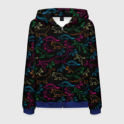 Мужская толстовка на молнии Динозавры