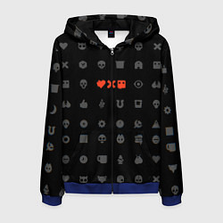 Толстовка 3D на молнии мужская Любовь, смерть и роботы, цвет: 3D-синий