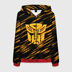 Толстовка 3D на молнии мужская Bumblebee, цвет: 3D-красный