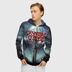 Толстовка 3D на молнии мужская CANNIBAL CORPSE, цвет: 3D-черный — фото 2