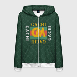 Толстовка 3D на молнии мужская GACHI GUCCI, цвет: 3D-белый