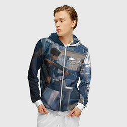 Толстовка 3D на молнии мужская Пятый снайпер, цвет: 3D-белый — фото 2
