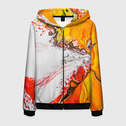 Мужская толстовка на молнии Рисунок желтой краской