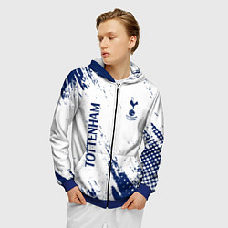 Толстовка 3D на молнии мужская TOTTENHAM HOTSPUR, цвет: 3D-синий — фото 2