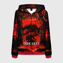 Толстовка 3D на молнии мужская DARK SOULS GAME STORY, цвет: 3D-красный