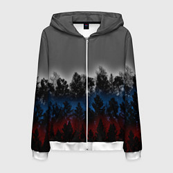 Мужская толстовка на молнии Флаг из леса