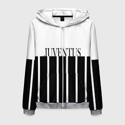 Толстовка 3D на молнии мужская Juventus Tee Black and White 202122, цвет: 3D-меланж