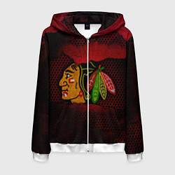 Толстовка 3D на молнии мужская CHICAGO NHL, цвет: 3D-белый