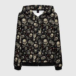 Мужская толстовка на молнии Scull pattern rock