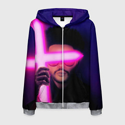 Толстовка 3D на молнии мужская The Weeknd - Blinding Lights, цвет: 3D-меланж