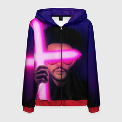 Толстовка 3D на молнии мужская The Weeknd - Blinding Lights, цвет: 3D-красный