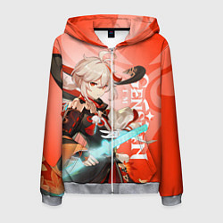 Мужская толстовка на молнии Genshin Impact, Кадзуха