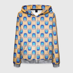 Мужская толстовка на молнии Сгущенка паттерн