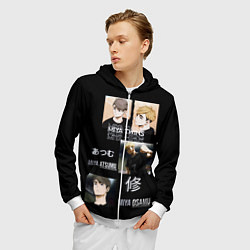 Толстовка 3D на молнии мужская Братья мия мию волейбол, цвет: 3D-белый — фото 2