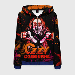 Толстовка 3D на молнии мужская Ozzy Osbourne, цвет: 3D-синий