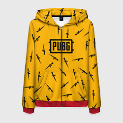 Мужская толстовка на молнии PUBG АВТОМАТЫ ПАТТЕРН ЖЁЛТЫЙ