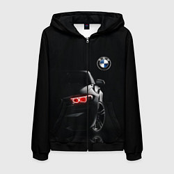 Толстовка 3D на молнии мужская BMW МИНИМЛ, цвет: 3D-черный