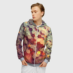 Толстовка 3D на молнии мужская 3Д фигуры, цвет: 3D-меланж — фото 2