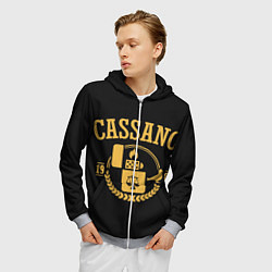 Толстовка 3D на молнии мужская Кассано знак, цвет: 3D-меланж — фото 2
